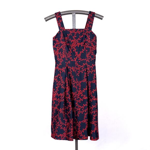 Draper James Women's SZ 0 Clover Vines Silk Blend Dress Floral Cottage Romantic - Picture 2 of 6